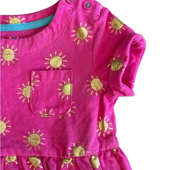 MINI BODEN Pink and Gold Sunshine Dress Size 3-4y - Picture 2 of 5